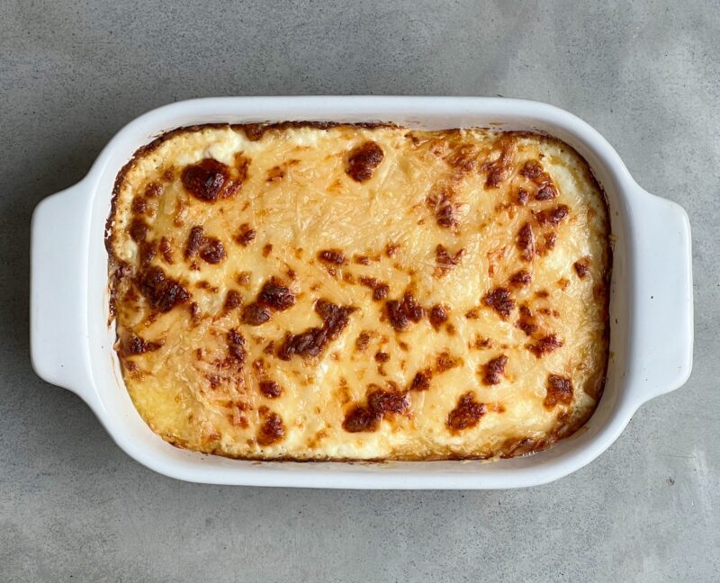 Gegratineerde romige polenta